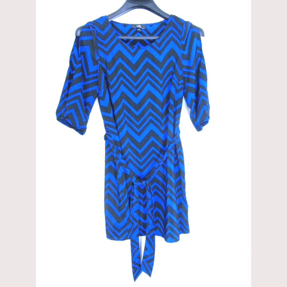 I.N. San Francisco Dress Size M Blue & Black